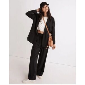 MADEWELL Drapeweave Caldwell Double Breasted Blazer In Black NWT Size XS